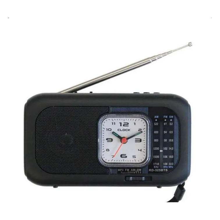 Radio con reloj y linterna