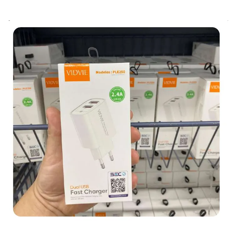 Cargador doble USB Vidvie