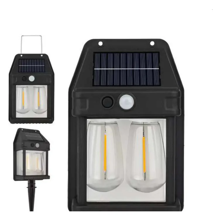 Foco solar con estaca 30 W · 2 luces